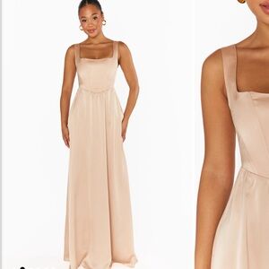 Show Me Your Mumu Champagne Luxe Nina Maxi Dress